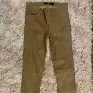 J BRAND tan colored lamb leather jeans.  Size 28